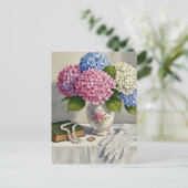 Viktorianisch Style Hydrangea Books Blume Postkart Postkarte (Stehend Vorderseite)