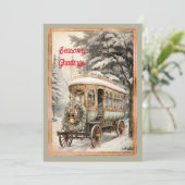 Viktorianisch Style Trolley Snow Weihnachten (Stehend Vorderseite)