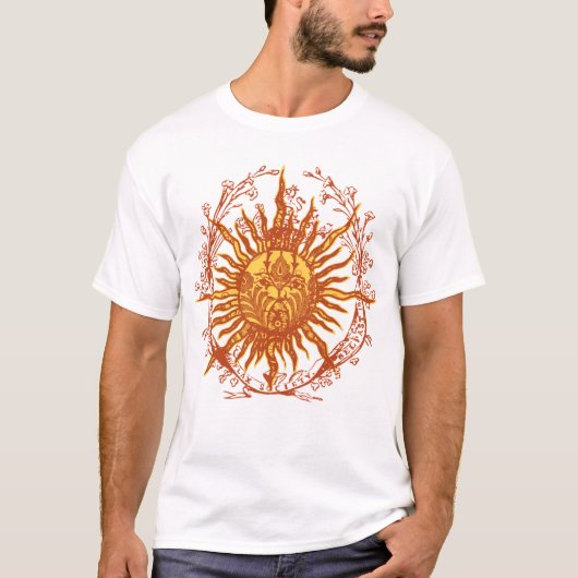 Viktorianisch Sun Psychedelic Celestial Surrealism T-Shirt (Vorderseite)