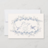 Viktorianisch Toile French Classic RSVP Karte (Vorderseite)