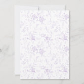 Viktorianisch Toile French Lavender Classic Weddin Einladung (Rückseite)