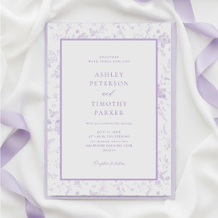 Viktorianisch Toile French Lavender Classic Weddin Einladung
