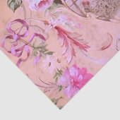 Viktorianisch Toile Rokoko Floral Rosa Decoupage Seidenpapier (Detail)