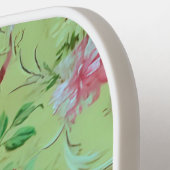 Viktorianisch Toile Rokoko Floral Sage Green Initi Pickleball Schläger (Linke Seite)