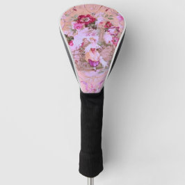 Viktorianisch Toile Rokoko Stil Blumenrosa Initial Golf Headcover