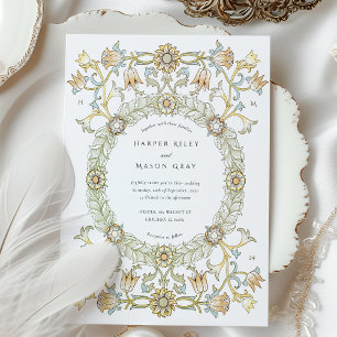 Viktorianisch Tulips William Morris Wedding Einladung