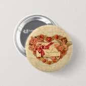 Viktorianisch Valentine Button (Vorne & Hinten)