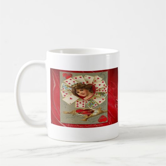 Viktorianisch Valentine die Herzkönigin Kaffeetasse (Links)