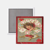 Viktorianisch Valentine die Herzkönigin Magnet (Vorderseite/Rückseite)