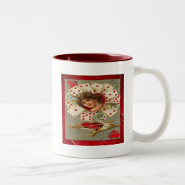Viktorianisch Valentine die Herzkönigin Zweifarbige Tasse