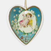 Viktorianisch Valentine ein Gruß an die Liebe Keramikornament (Rechts)