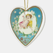 Viktorianisch Valentine ein Gruß an die Liebe Keramikornament (Links)