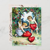 Viktorianisch Valentine Feiertagspostkarte (Vorne/Hinten)