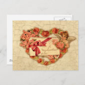 Viktorianisch Valentine Feiertagspostkarte (Vorne/Hinten)