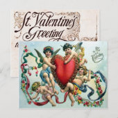Viktorianisch Valentine Feiertagspostkarte (Vorne/Hinten)