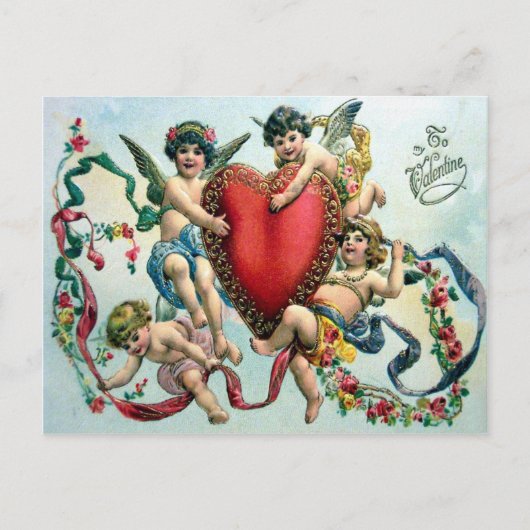 Viktorianisch Valentine Feiertagspostkarte (Vorderseite)