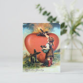 Viktorianisch Valentine Feiertagspostkarte (Stehend Vorderseite)