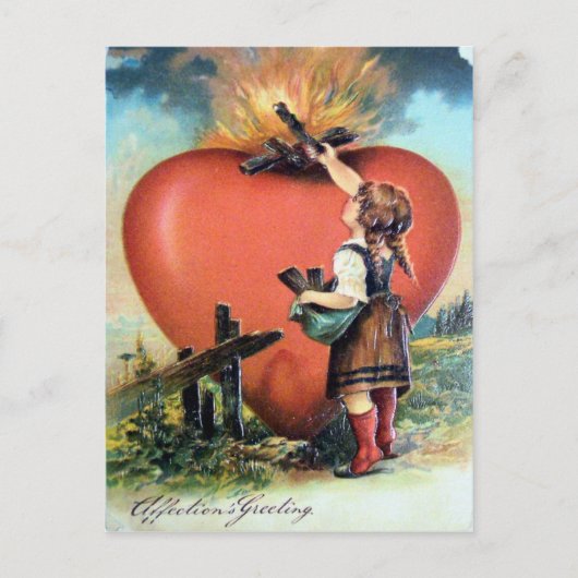 Viktorianisch Valentine Feiertagspostkarte (Vorderseite)