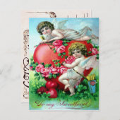 Viktorianisch Valentine Feiertagspostkarte (Vorne/Hinten)