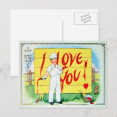 Viktorianisch Valentine Feiertagspostkarte (Vorne/Hinten)