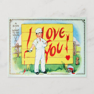 Viktorianisch Valentine Feiertagspostkarte