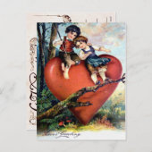 Viktorianisch Valentine Feiertagspostkarte (Vorne/Hinten)