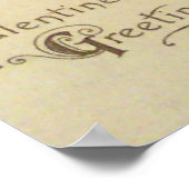 Viktorianisch Valentine Greetings Poster (Ecke)