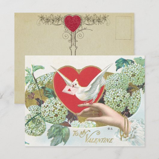 Viktorianisch Valentine Postkarte (Vorne/Hinten)