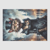 Viktorianisch Vampire Cat - Decoupage - Seidenpapier (Vorderseite)