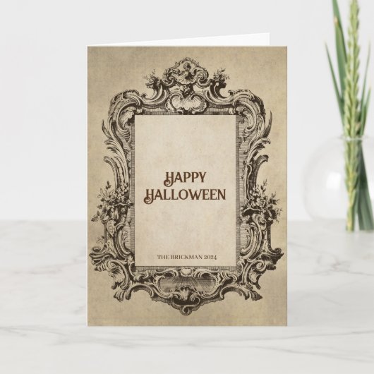 Viktorianisch Vampire Halloween Karte (Vorderseite)