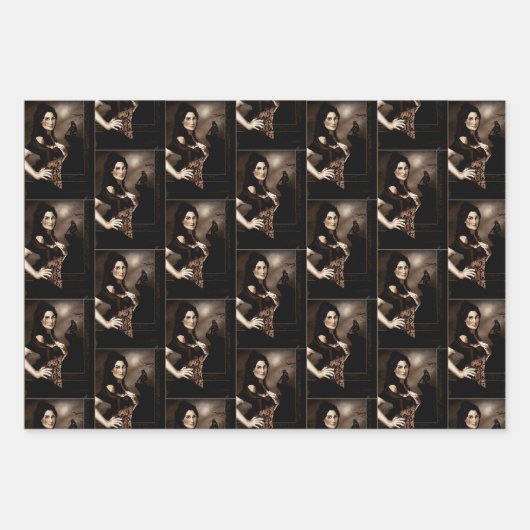 Viktorianisch Vampire Werewolf Geschenkpapier Set (Vorderseite 3)