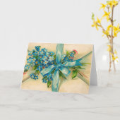 Viktorianisch vergessen Sie mich nicht Karte (Gelbe Blume)