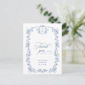 Viktorianisch Verziert Grace Dusty Blue Vielen Dan Postkarte (Stehend Vorderseite)