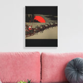 Viktorianisch Vintager Santa Claus Rentier Sleigh Leinwanddruck (Insitu (Wohnzimmer))