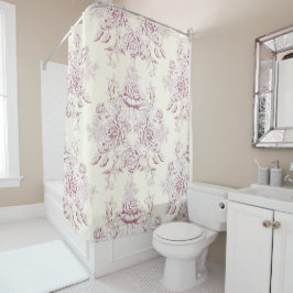 Viktorianisch, weich gelb, weich pink, blumenreich duschvorhang