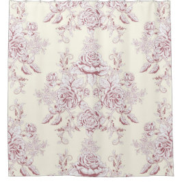 Viktorianisch, weich gelb, weich pink, blumenreich duschvorhang