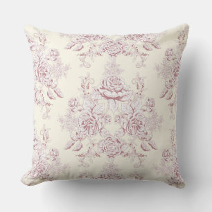 Viktorianisch, weich gelb, weich pink, blumenreich kissen