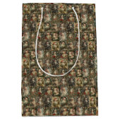 Viktorianisch Weihnachten & Retro Santa Collage Mittlere Geschenktüte (Vorderseite)