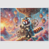 Viktorianisch Whimsy Red Panda Journey Decoupage Seidenpapier (Vorderseite)