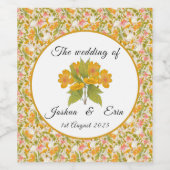 Viktorianisch Wiesengelb - Etikett der Weinflasche (Einzelnes Label)