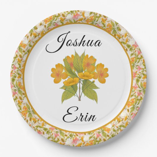 Viktorianisch Wiesengelb - Papierplatte Pappteller (Vorderseite)