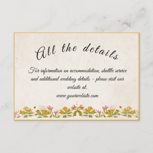 Viktorianisch-Wiesengelbe Prüfkarte Begleitkarte (Vorderseite)