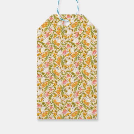 Viktorianisch-Wiesengelber Aufkleber Geschenkanhänger (Rückseite)