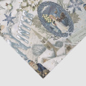 Viktorianisch Winter Blues Vignette Seidenpapier (Detail)