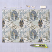 Viktorianisch Winter Blues Vignette Seidenpapier (Handwerk)