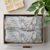 Viktorianisch Winter Blues Vignette Seidenpapier (Geschenk)