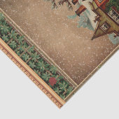 Viktorianisch Winter Skaten und Rodelbahn Seidenpapier (Ausschnitt)