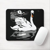Viktorianisch Woodcut Swans Mousepad (Mit Mouse)