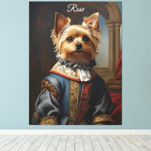 Viktorianisch Yorkshire Terrier in Bekleidung Whim Leinwanddruck