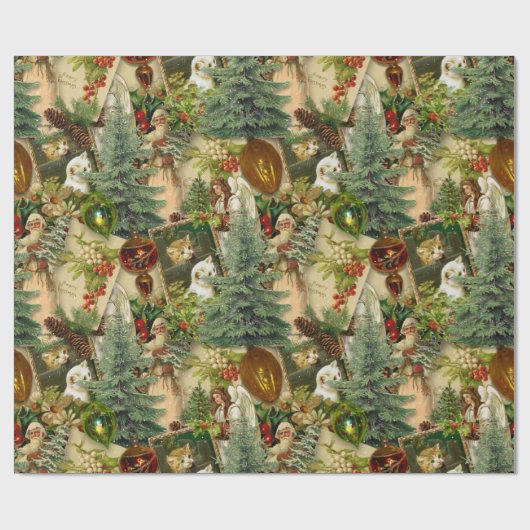 Viktorianisch Yuletide Splendor Geschenkpapier (Flach)